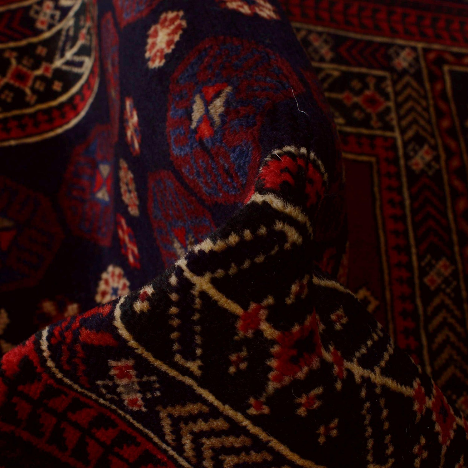 Baluchi Rug Handmade Red Prayer Design 2x4 ft