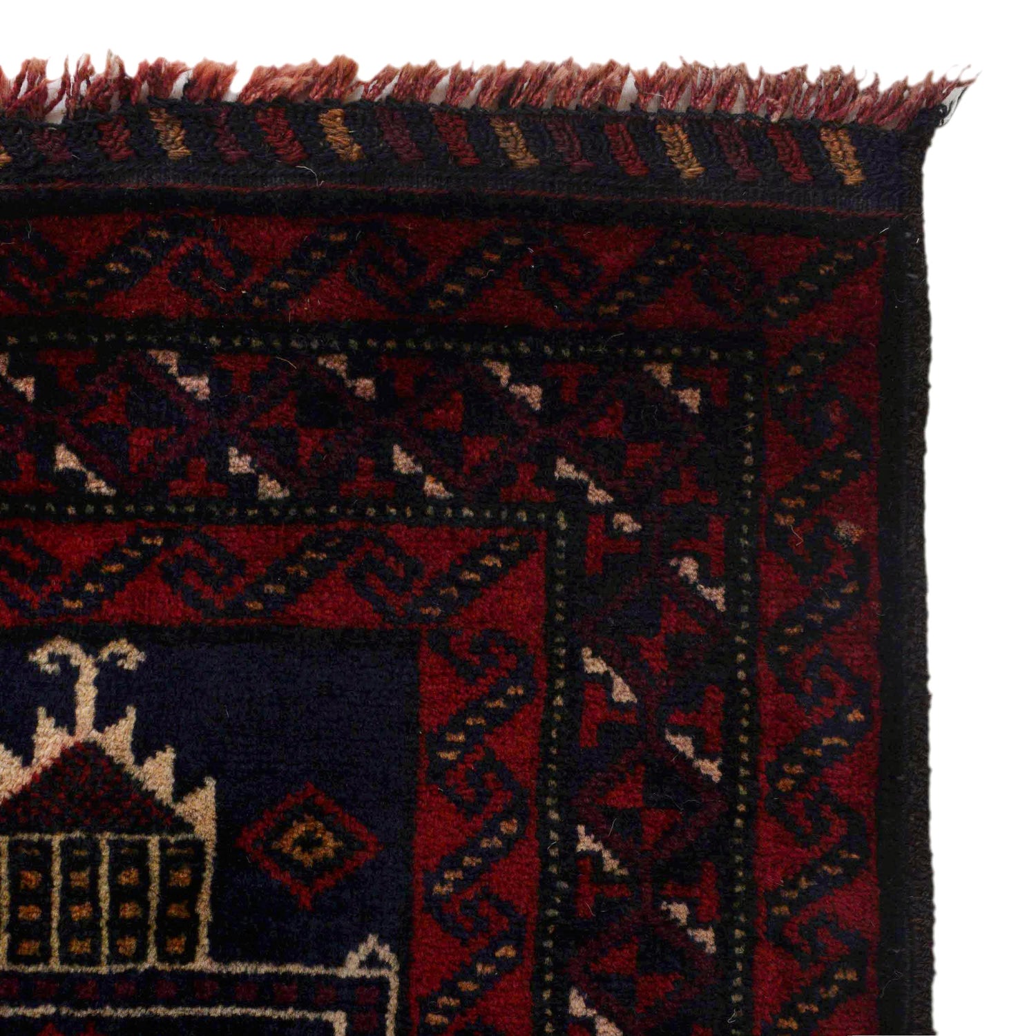 Baluchi Rug Handmade Multi Prayer Design 3x5 ft