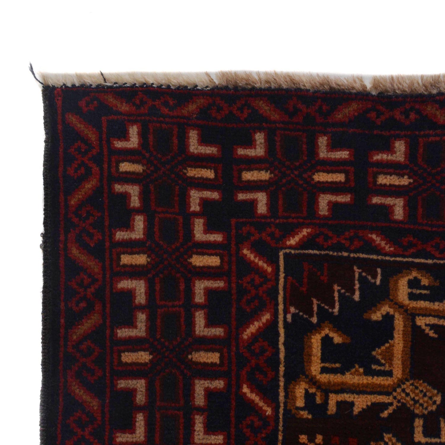Baluchi Rug Handmade Multi Geometric 3x5 ft