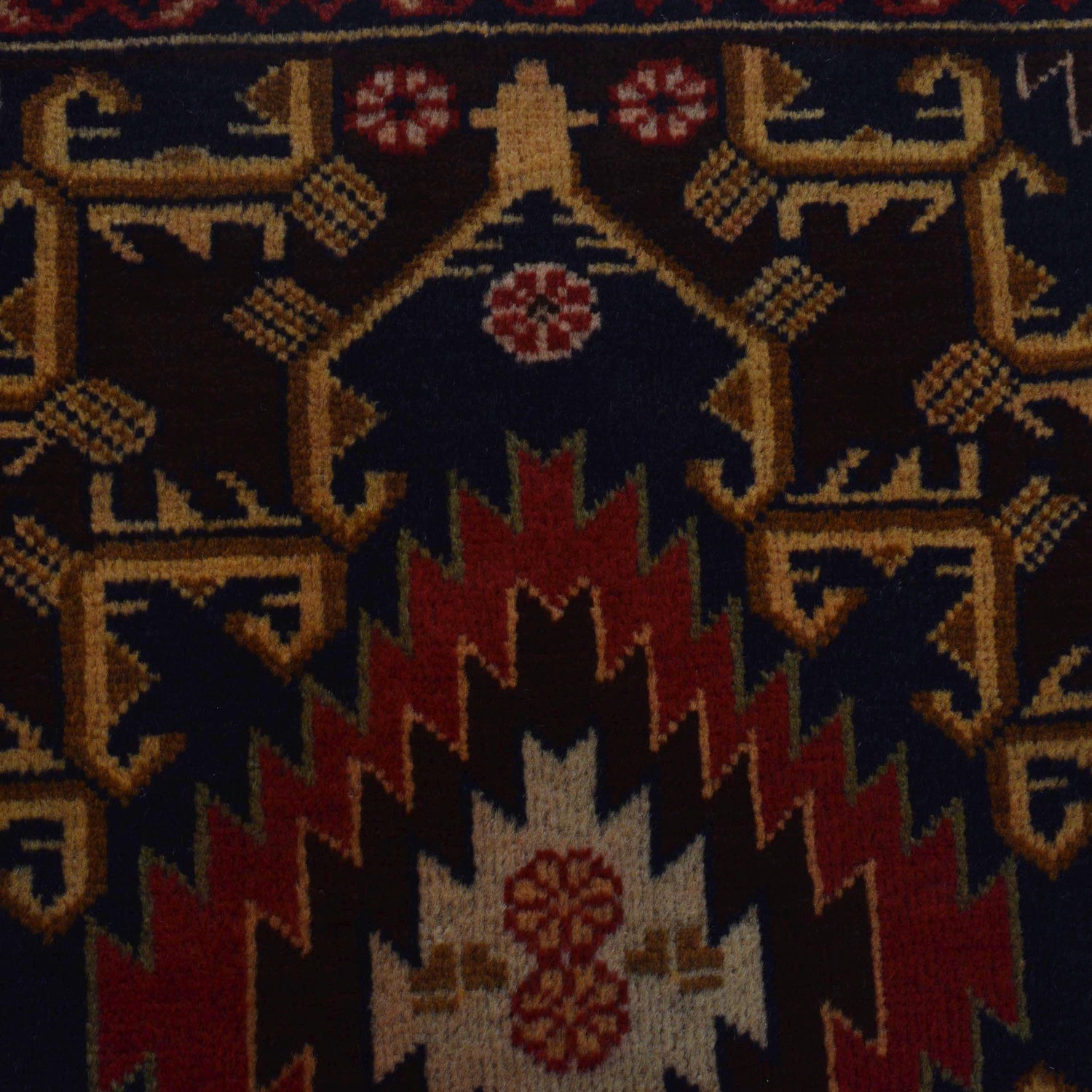 Baluchi Rug Handmade Multi Geometric 3x5 ft