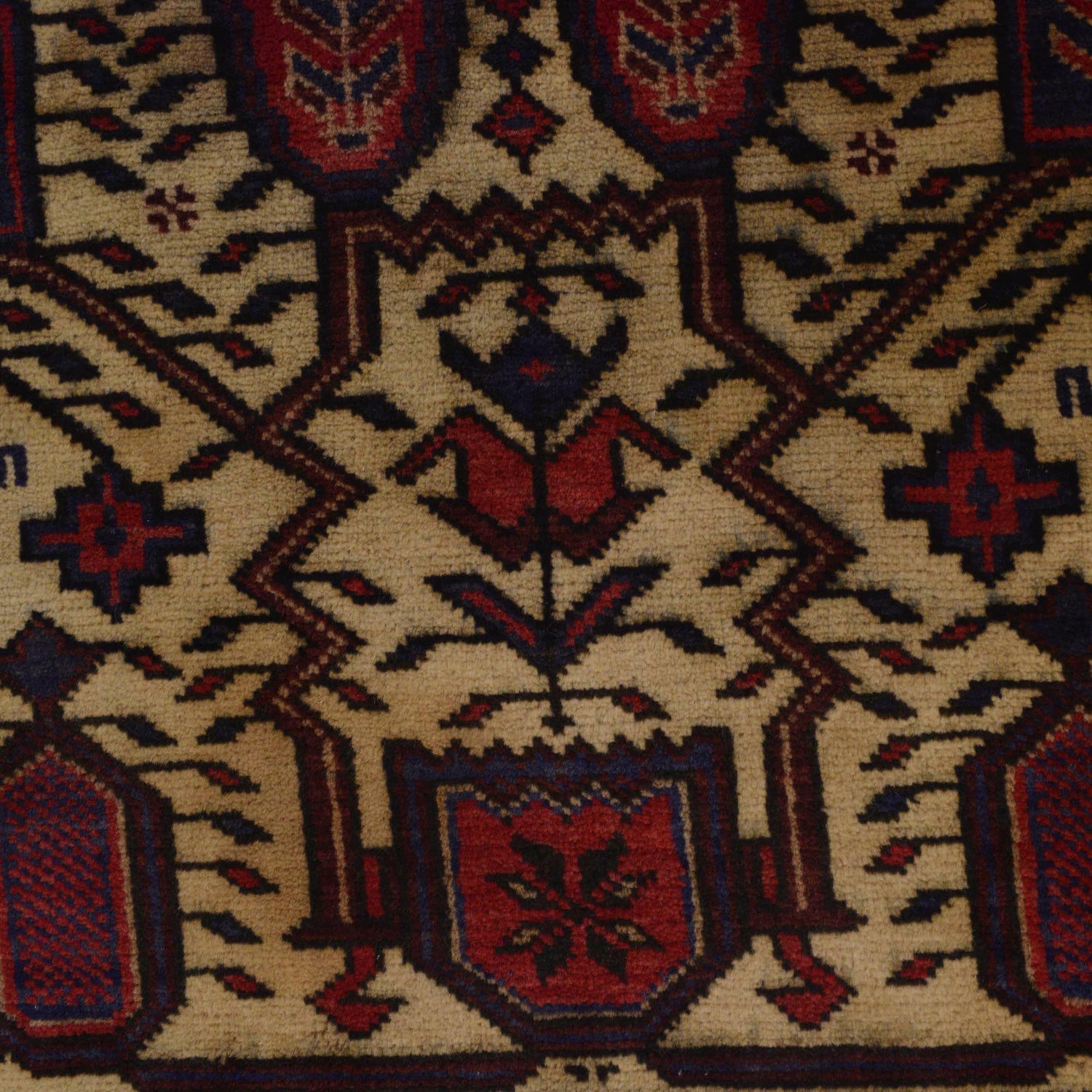 Baluchi Rug Handmade Multi Geometric 3x5 ft