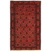 Baluchi Rug Handmade Red Geometric 3x5 ft
