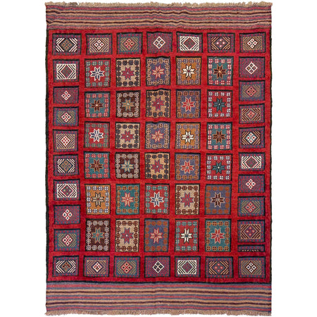 Barjasta Area Rug Handmade Multi Floral 4x6 ft