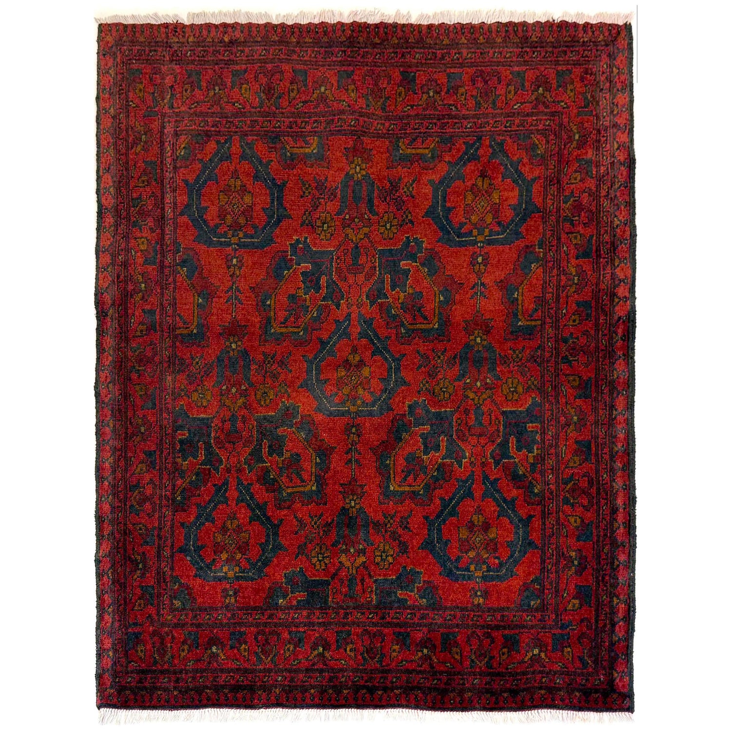 Khal Mohammadi Rug Handmade Red 3x5 ft