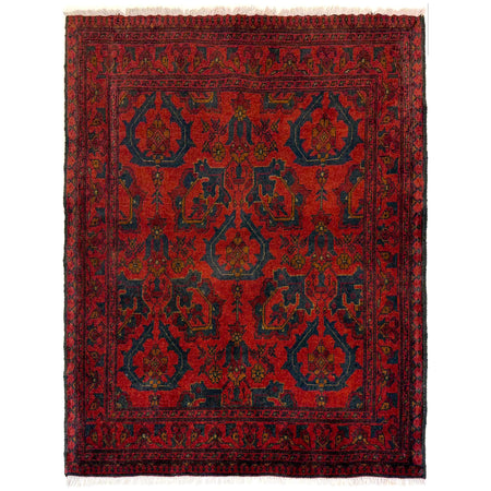 Khal Mohammadi Rug Handmade Red 3x5 ft