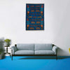 War Area Rug Handmade Blue Tank + Helicopter + Grenade 2x4