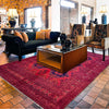 Khal Mohammadi Rug Handmade Red 7x10 ft