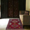 Baluchi Rug Handmade Multi Geometric 2x4 ft