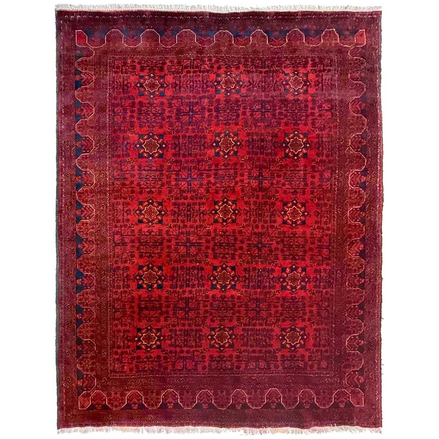 Khal Mohammadi Rug Handmade Red 4x7 ft