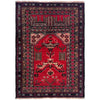 Baluchi Rug Handmade Red Prayer Design 2x4 ft