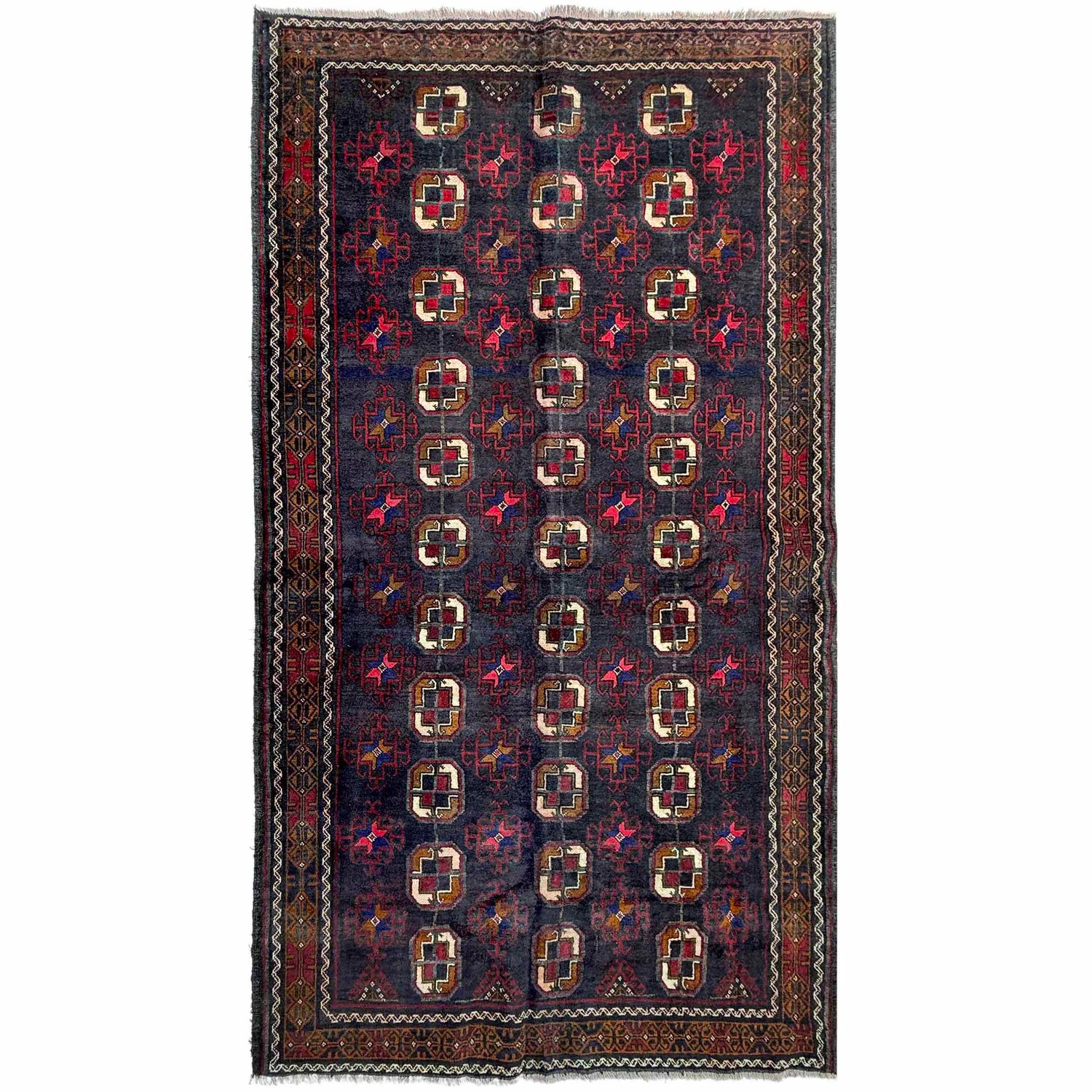 Baluchi Rug Handmade Multi Geometric 5x8 ft