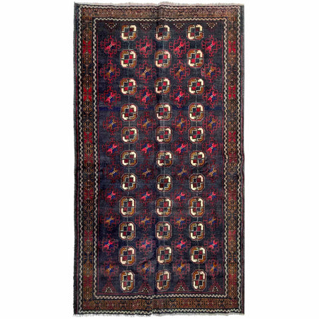 Baluchi Rug Handmade Multi Geometric 5x8 ft