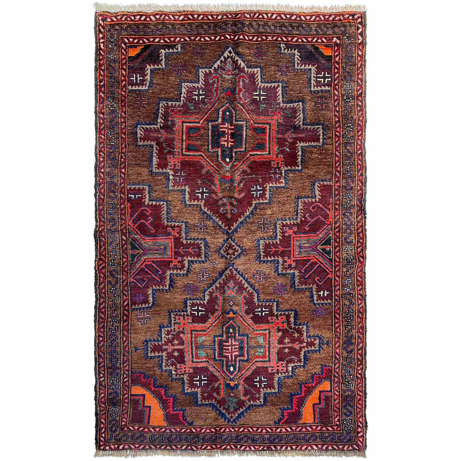 Baluchi Rug Handmade Multi Floral 4x6 ft