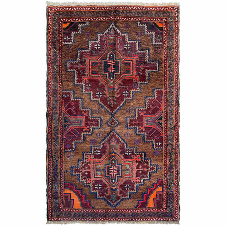 Baluchi Rug Handmade Multi Floral 4x6 ft