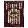 Baluchi Rug Handmade Multi Prayer Design 2x4 ft