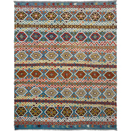Handmade Multi Kilim Geometric 8x10 ft