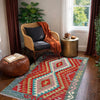 Handmade Multi Kilim Geometric 2x4 ft