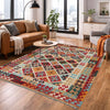 Handmade Multi Kilim Geometric 4x7 ft
