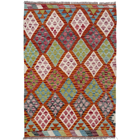 Handmade Multi Kilim Geometric 2x4 ft