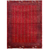 Bokhara Rug Handmade Deep Red Medallion 6x9 ft