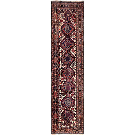 Barjasta Runner Rug Handmade Multi Floral 13' ft Runner