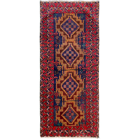 Baluchi Runner Rug Handmade Multi 6' Runner