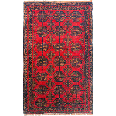 Baluchi Rug Handmade Multi Geometric 3x5 ft