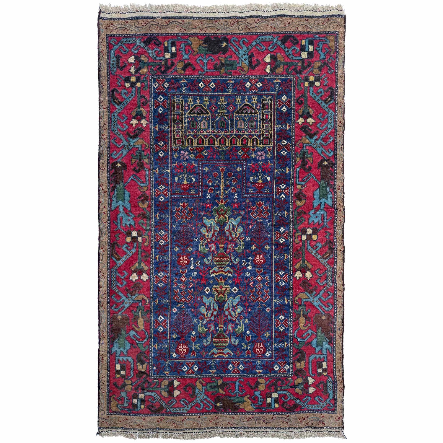 Baluchi Rug Handmade Multi Geometric 3x5 ft
