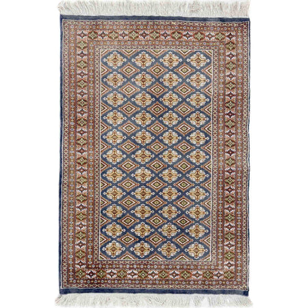 Jaldar Area Rug Handmade Multi Floral 4x6 ft