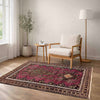 Baluchi Rug Handmade Red Geometric 2x4 ft