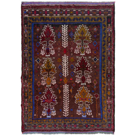 Baluchi Rug Handmade Multi Geometric 3x5 ft
