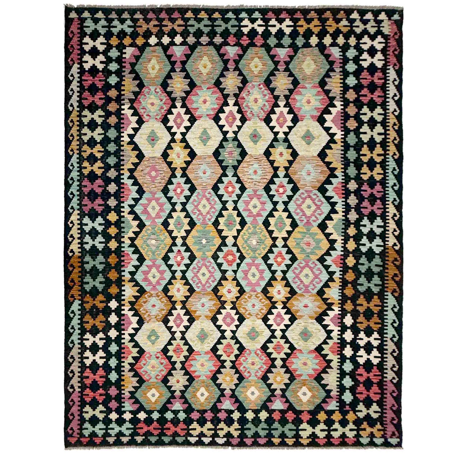 Handmade Multi Kilim Geometric 7x10 ft