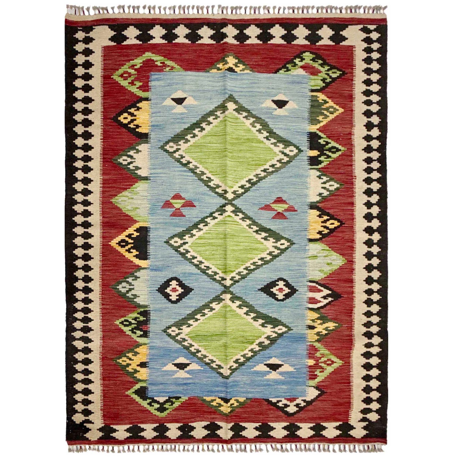 Handmade Multi Kilim Geometric 4x7 ft