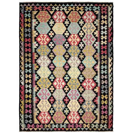 Handmade Multi Kilim Geometric 7x10 ft