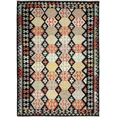 Handmade Multi Kilim Geometric 7x10 ft