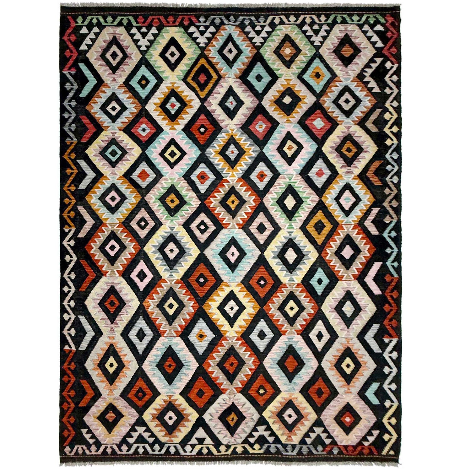 Handmade Multi Kilim Geometric 7x10 ft