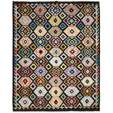 Handmade Multi Kilim Geometric 7x10 ft