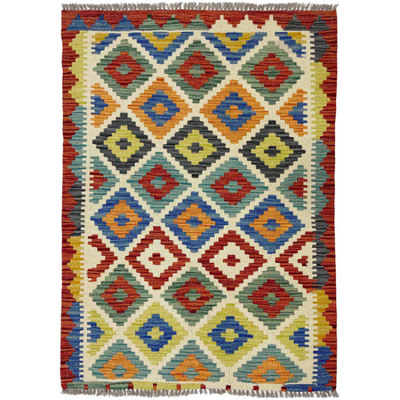Handmade Multi Kilim Geometric 2x4 ft