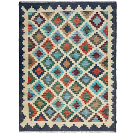 Handmade Multi Kilim Geometric 4x7 ft