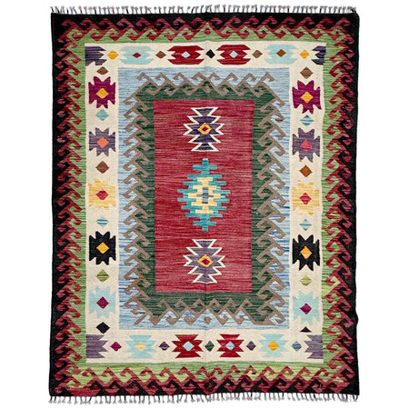 Handmade Multi Kilim Geometric 4x7 ft