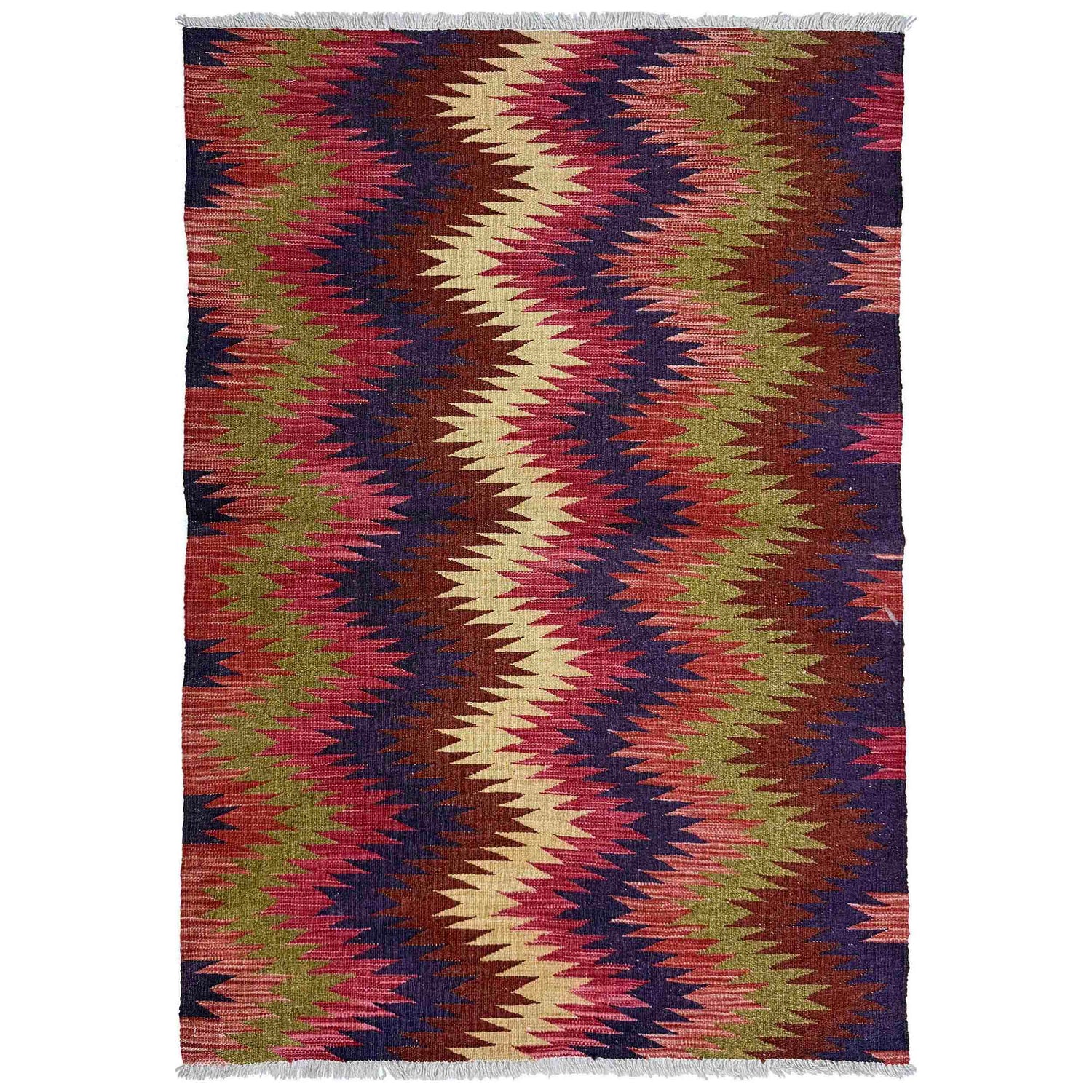 Handmade Multi Kilim Geometric 3x5 ft