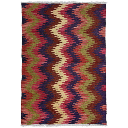 Handmade Multi Kilim Geometric 3x5 ft