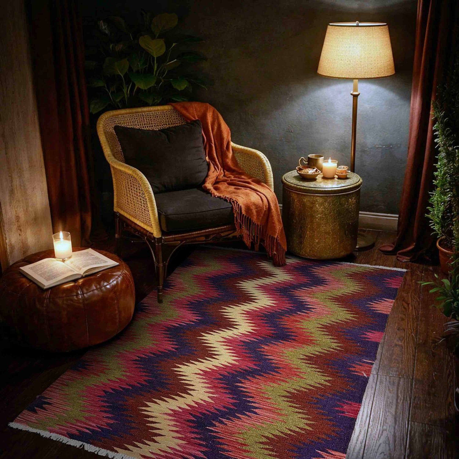 Handmade Multi Kilim Geometric 3x5 ft