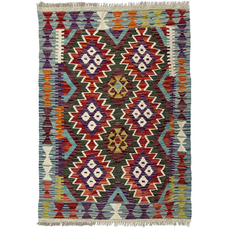 Handmade Multi Kilim Geometric 2x4 ft