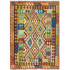 Handmade Multi Kilim Geometric 4x7 ft