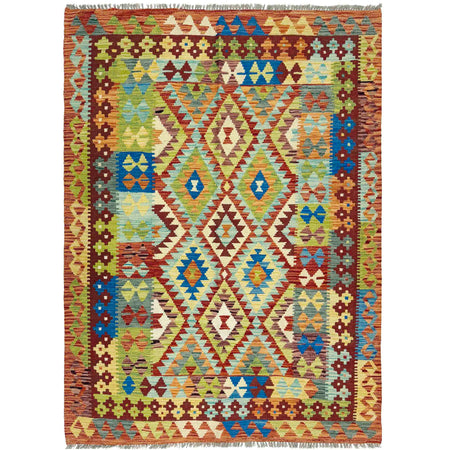 Handmade Multi Kilim Geometric 4x7 ft