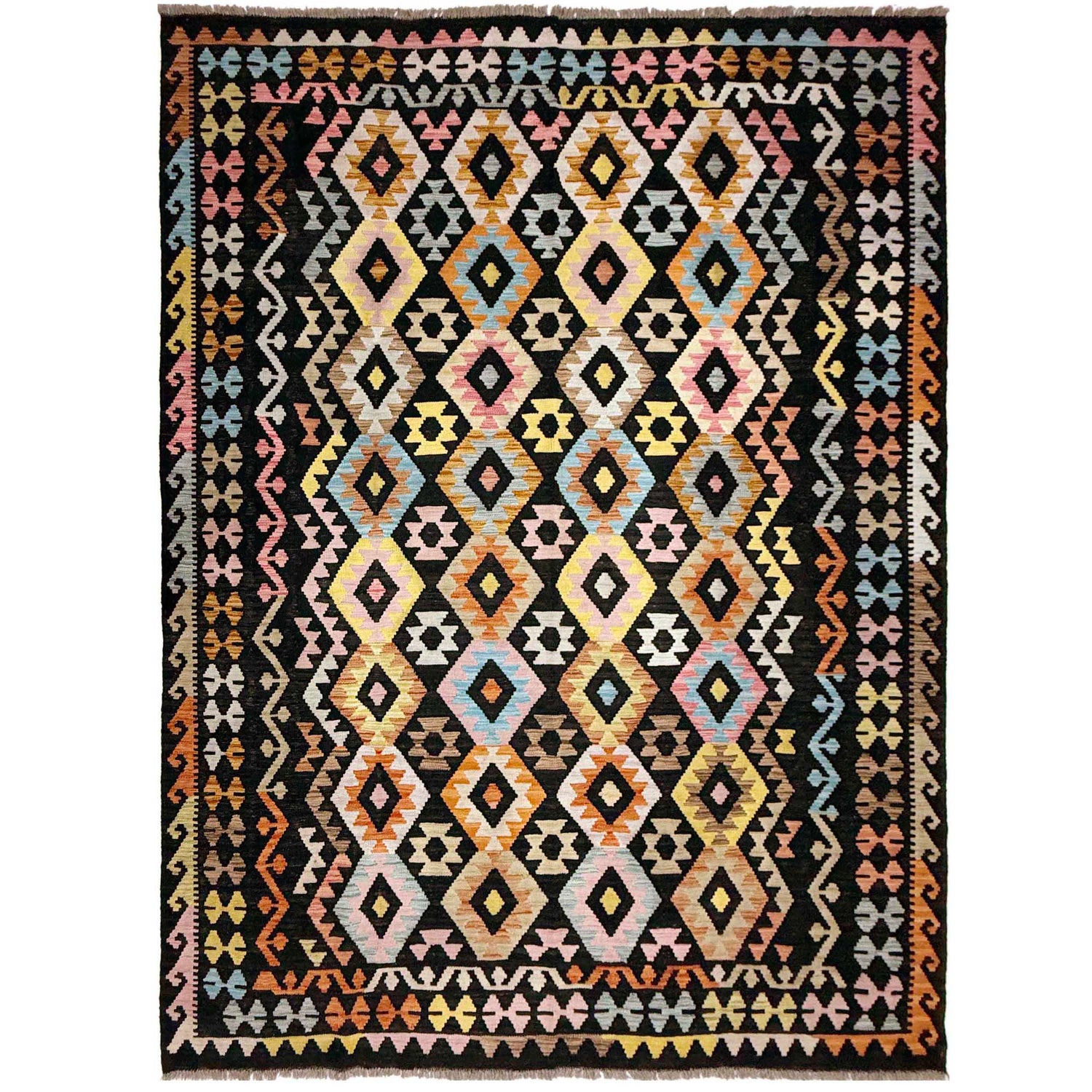 Handmade Multi Kilim Geometric 7x10 ft