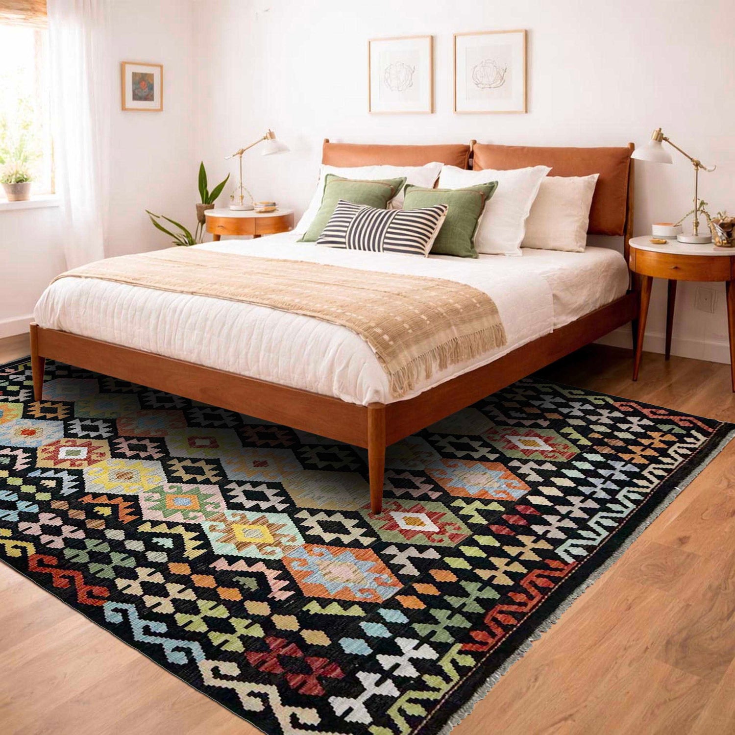 Handmade Multi Kilim Geometric 7x10 ft
