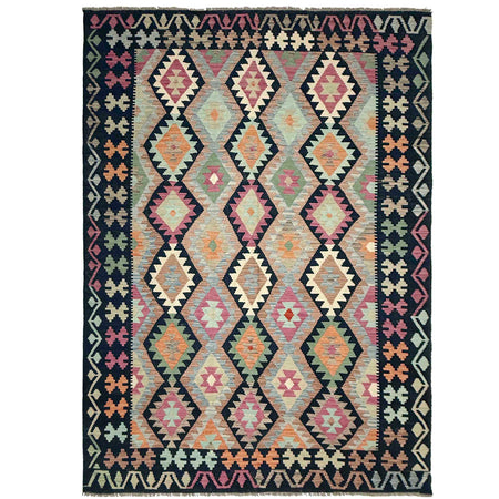 Handmade Multi Kilim Geometric 7x10 ft