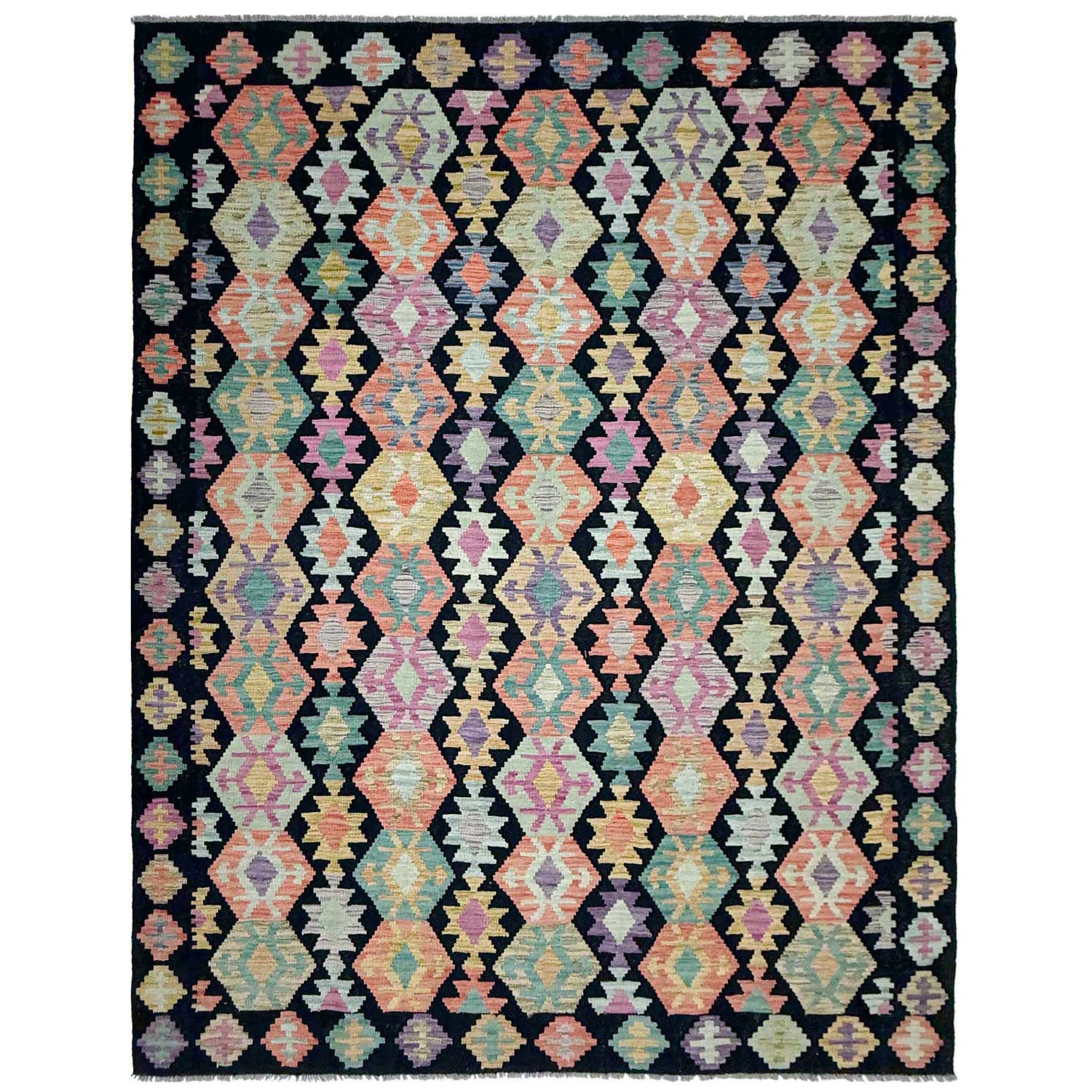 Handmade Multi Kilim Geometric 7x10 ft